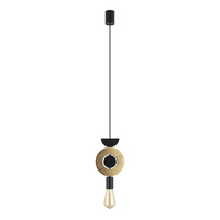 Lampa Sufitowa Wisząca E27 Złota Drewno Skandynawska DROPS WOOD F 11180 Nowodvorski