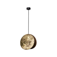 Lampa Sufitowa Wisząca E27 Złota Drewno Nowoczesna WHEEL 9028 Nowodvorski