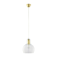 Lampa Sufitowa Wisząca MANGO Zwis Złota Szklana Klasyczna E27 1002 TK Lighting