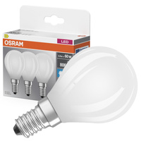 3x Żarówka LED P45 Kulka E14 5.9W = 60W 806lm 6500K Zimna 300° BASE Osram