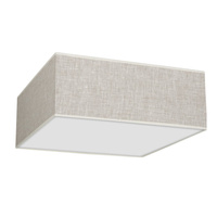 Plafon LED Lampa Sufitowa LINO Biała Lniana 3xE27 Kwadratowa Milagro