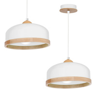 Lampa Wisząca Sufitowa STUDIO Biała 1xE27 Milagro