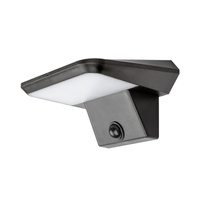 Lampa Ogrodowa Zewnętrzna Solarna Kinkiet Elewacyjny LED 10W 460lm 4000K IP44 z Czujnikiem Ruchu i Zmierzchu Czarny Nowoczesny Qesa Rabalux