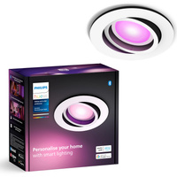 Oprawa Podtynkowa Wpuszczana LED 4.2W 400lm IP20 White and Color Ambiance RGB + TW Biała Inteligentna SMART Zigbee Bluetooth Centura Philips HUE