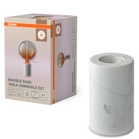 Lampa Stołowa Dekoracyjna Oprawa Oświetleniowa E27 Biała Ściemnialna Decor Marble Base Table Dim Osram