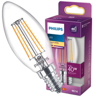 Żarówka LED E14 B35 4,3W = 40W 470lm 2700K Ciepła Filament PHILIPS