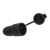 Gniazdo Końcówka do Przewodu Wtyczka IP44 Czarne GRIP Kanlux