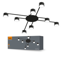 Lampa Sufitowa Żyrandol Oprawa 8x GX53 LED Czarna Nowoczesna Videx