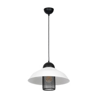 Lampa wisząca BJORN 1xE27 Retro Ozdobne Osłony Żarówek Biała MLP4809 Milagro Metal