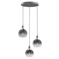 Lampa Wisząca Sufitowa MONTE Srebrna 3xE27 Milagro