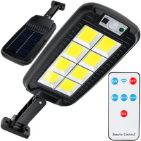Lampa LED COB Solarna Uliczna 60W 6000K Zimna IP65 Czarna Czujnik Ruchu + PILOT