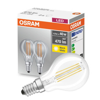 2x Żarówka LED P45 Kulka E14 4W = 40W 470lm 2700K Ciepła 300° BASE Osram