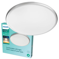 Lampa Sufitowa Plafon Łazienkowy LED 17W 1500lm 2700K IP44 Biała Spray Bathroom Philips