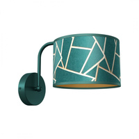 Lampa Ścienna Kinkiet ZIGGY Zielona Złota Zielona 1xE27 Milagro
