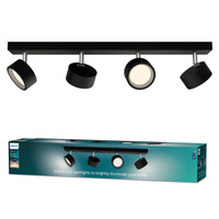 Lampa Sufitowa Reflektor LED 22W 2200lm 2700K Czarna Bracia Philips