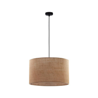 Lampa Sufitowa Wisząca JUTA Zwis Czarno-Brązowa Ekologiczna 3xE27 6582 TK Lighting