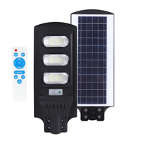 Lampa Uliczna Solarna LED Przemysłowa Oprawa Drogowa 8W 850lm 6500K Zimna z Czujnikiem Ruchu i Zmierzchu IP54 Czarna Urbi Kobi