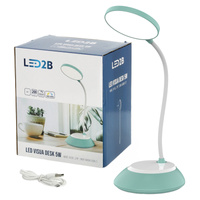 Lampka Biurkowa Stołowa LED 5W 200lm CCT 270° Akumulatorowa Niebieska Visua Kobi