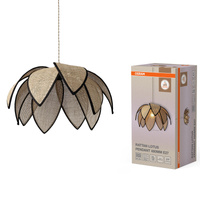Lampa Sufitowa Wisząca Dekoracyjna E27 Beżowa Decor Rattan Lotus Osram