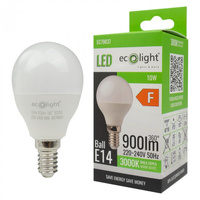 Żarówka LED Kulka P45 E14 10W 900lm 3000K Ciepła Ecolight