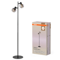 Lampa Stojąca Podłogowa Ozdobna Dekoracyjna 2x E14 Czarna Decor Firefly Osram