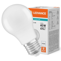 Żarówka LED A60 E27 4.9W = 40W 470lm 4000K Neutralna Biała LEDVANCE