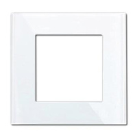 Ramka SZKLANA do gniazda biała pojedyncza