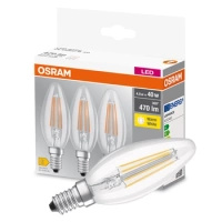 3x Żarówka LED B35 Świeczka E14 4W = 40W 470lm 2700K Ciepła 300° BASE Osram
