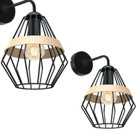 Lampa Ścienna Kinkiet CLIFF Czarna 1xE27 Milagro