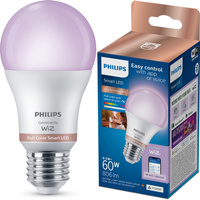 Żarówka LED E27 A60 8.5W = 60W 806lm 2200-6500K RGB + TW Inteligentna SMART WiFi Bluetooth Aplikacja WiZ Philips