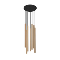 Lampa Sufitowa Wisząca 7x G9 Złota Nowoczesna LASER 490 8921 Nowodvorski