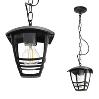 Lampa Wisząca Ogrodowa Zewnętrzna E27 Czarna IP54 Tevio Kobi