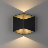 Lampa Ogrodowa Zewnętrzna Kinkiet Elewacyjny Oprawa Natynkowa LED 10W 700lm 3000K Ciepła Czarna Wodoodporna IP54 Nowoczesna TRIANGLES 8142 Nowodvorski