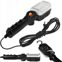 Latarka Warsztatowa Lampa Garażowa LED 230V 12W 960lm Magnes Haczyk na Kablu 5m MasterLED