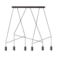 Lampa Sufitowa Wisząca 6x GU10 Czarna Nowoczesna IMBRIA 9675 Nowodvorski