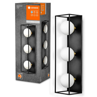 Lampa Łazienkowa Oprawa Dekoracyjna Ozdobna 3xG9 IP44 Ścienna Czarna LEDVANCE
