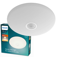 Lampa Sufitowa Plafon LED 6W 600lm 2700K Biała z Czujnikiem Ruchu Mauve Philips