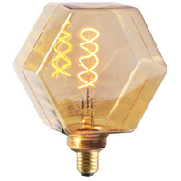 Żarówka Dekoracyjna LED E27 FILAMENT LB160 4W 260lm 1800K Ciepła 320° DecoVintage Amber GOLDLUX (Polux)
