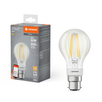 Żarówka LED B22d A60 6W = 60W 2700K Ciepła 806lm 300° Filament LEDVANCE SMART+ WIFI Ściemnialna