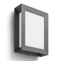 Kinkiet Ogrodowy Lampa Elewacyjna Zewnętrzna LED 6W 600lm 2700K IP44 Antracyt Karp Philips