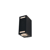 Lampa Ogrodowa Zewnętrzna Kinkiet Elewacyjny Oprawa Natynkowa GU10 Czarna Wodoodporna IP54 Nowoczesna ASSOS 9124 Nowodvorski