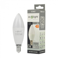 Żarówka LED Świeczka B37 E14 10W 900lm 4000K Neutralna Ecolight