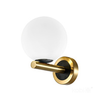 Kinkiet Ścienny Lampa Natynkowa G9 Czarna Złota Globe Elegance Kobi