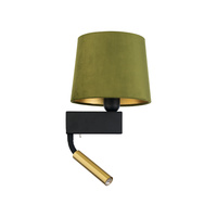 Kinkiet Ścienny Lampa Natynkowa E27 G9 Oliwkowa Klasyczna CHILLIN 8214 Nowodvorski