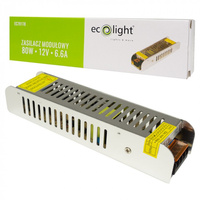 Zasilacz Modułowy do Taśm LED 80W 12V 6.6A IP20 SLIM Ecolight