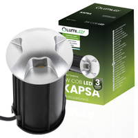 Oprawa Najazdowa Lampa Dogruntowa Schodowa LED IP44 Srebrna LUMILED