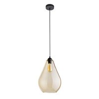 Lampa Sufitowa Wisząca FUENTE Zwis Czarno-Bursztynowa Nowoczesna E27 4322 TK Lighting