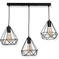Lampa wisząca sufitowa VIGO P IL MIO geometryczna ZWIS druciana w stylu loft 3x E27 GOLDLUX (Polux)