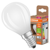 Żarówka LED P45 Kulka E14 1.2W = 25W 255lm 4000K Neutralna 330° 213lm/W CLASSIC ENERGY EFFICIENCY Osram