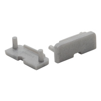 Zaślepka do Profili Aluminiowych Szara Pełna STOPPER Kanlux 2szt.